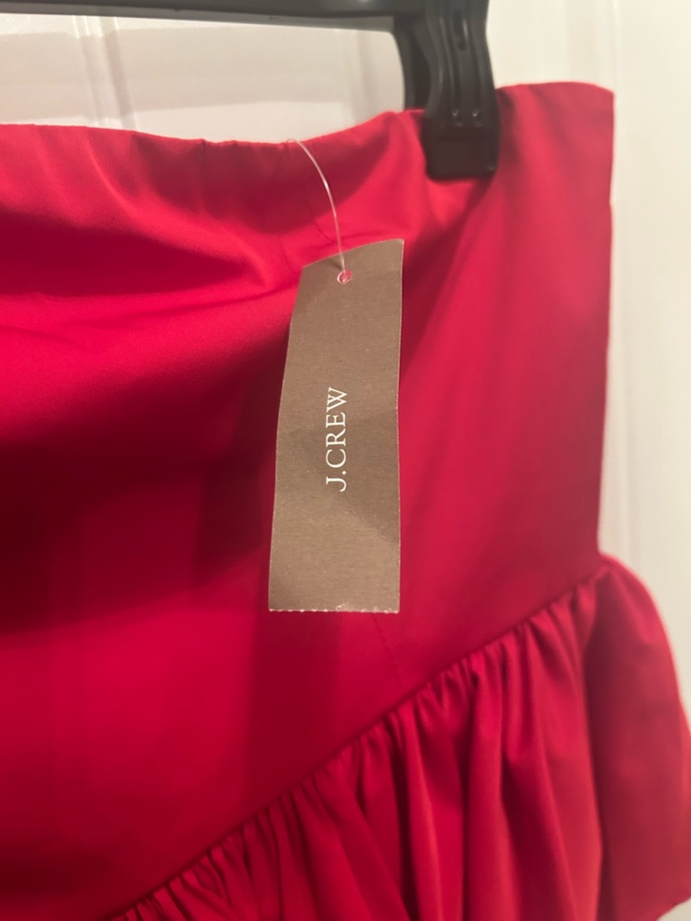 J. Crew Red Ruffled Mini Skirt - Picture 3 of 4
